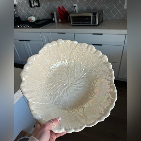 Vintage California Pottery Lusterware White Pearlescent salad bowls - Picture 6 of 11